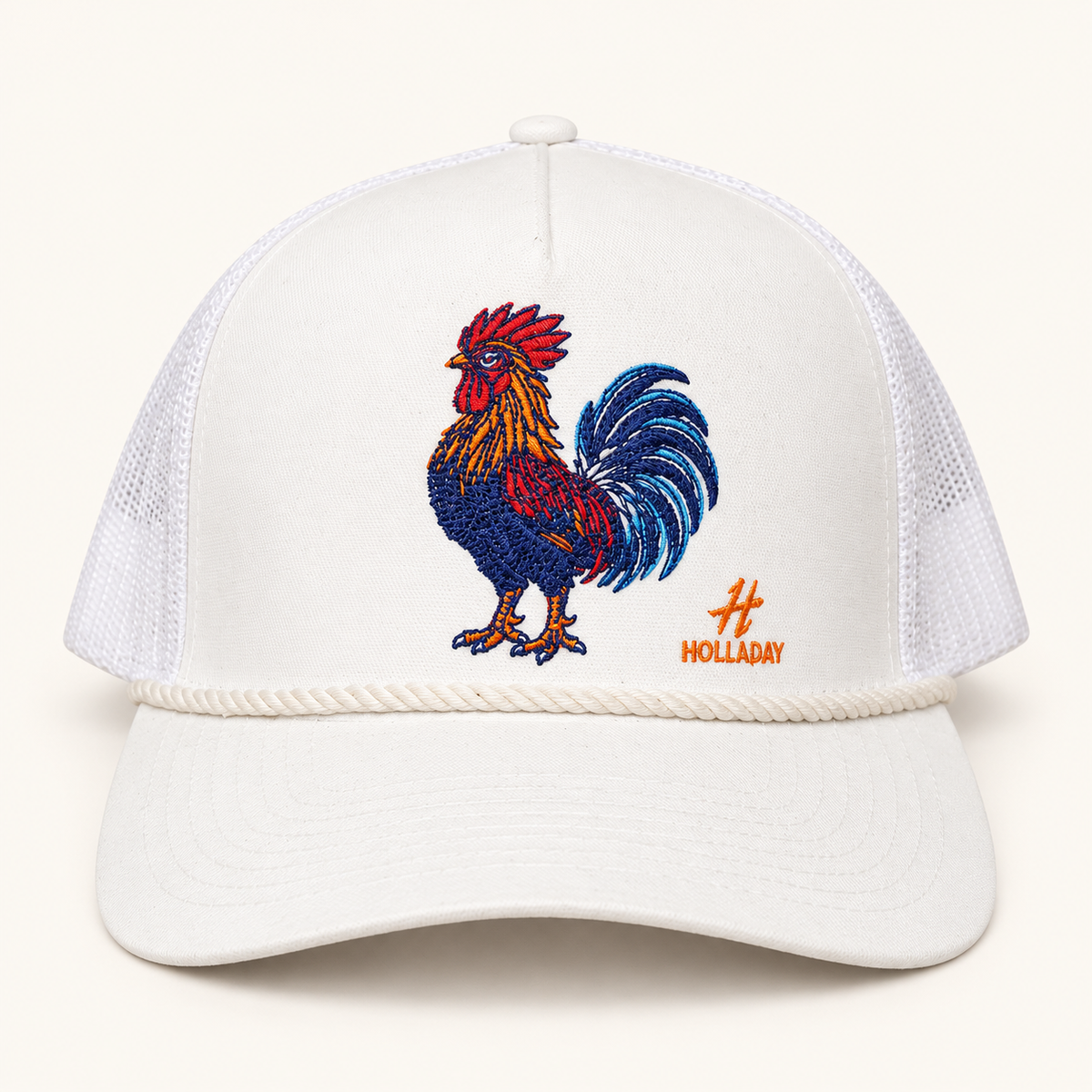 The Rooster White Trucker