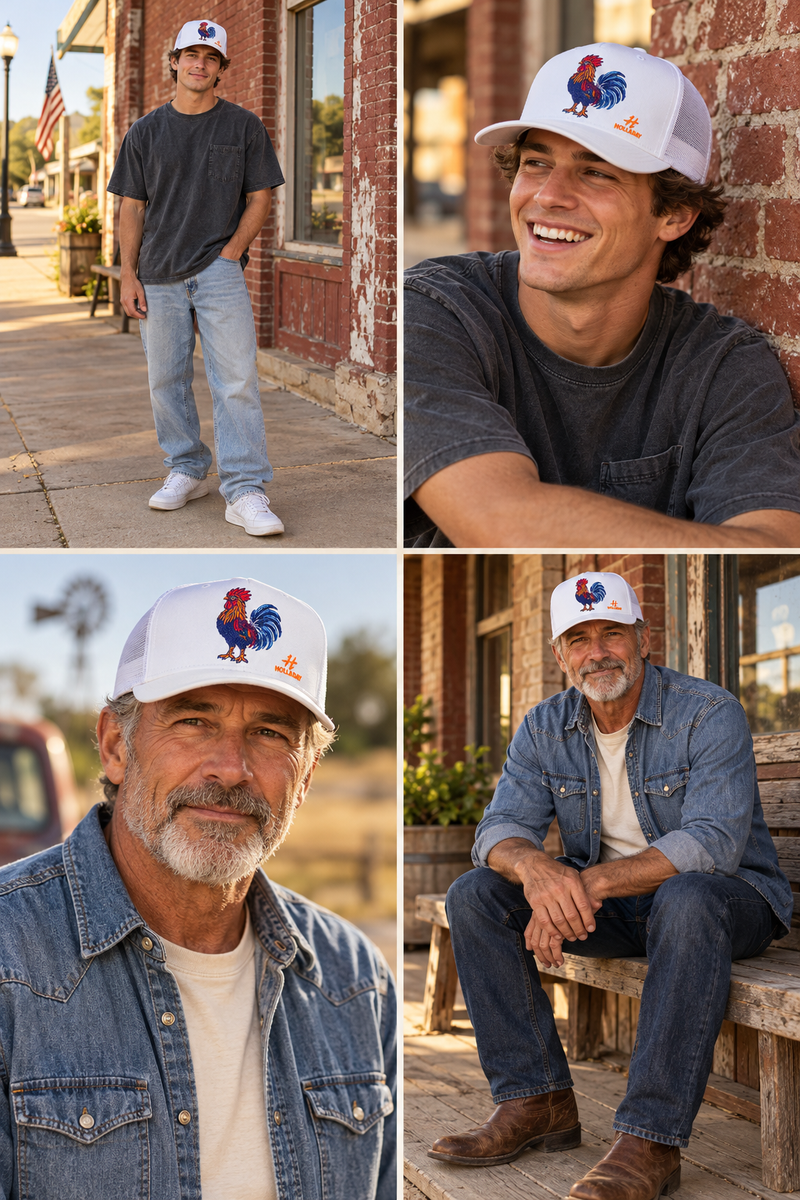 The Rooster White Trucker